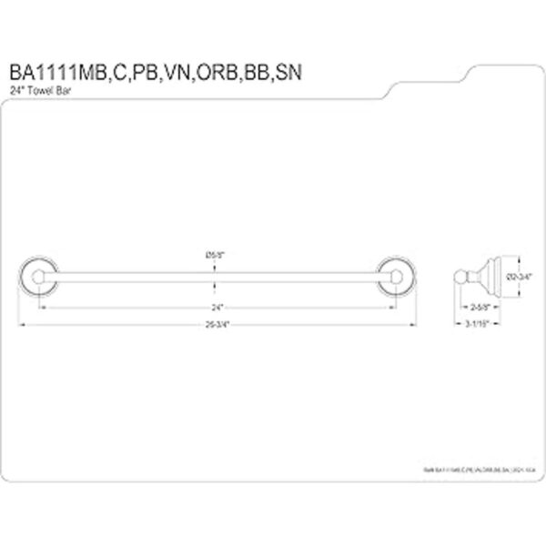 Kingston Brass BA1111C Victorian Toallero 24.0 in_5