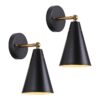 MWZ Lámpara de pared moderna de color negro paquete de 2_1