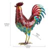 Kircust Luces solares de animales de gallo de metal_4