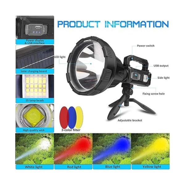 Linternas LED recargables de 10000 lúmenes altos luz de_4