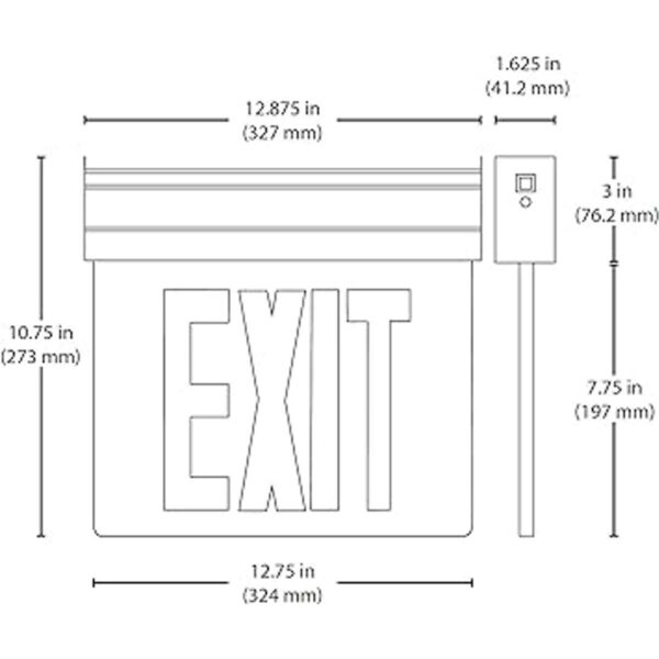 NICOR Lighting LED señal de salida de emergencia espejo_6