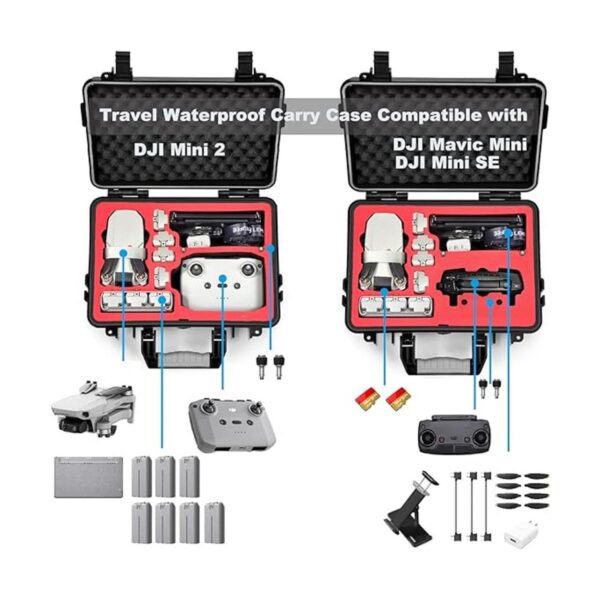 Lekufee Funda rígida impermeable compatible con DJI Mini 2