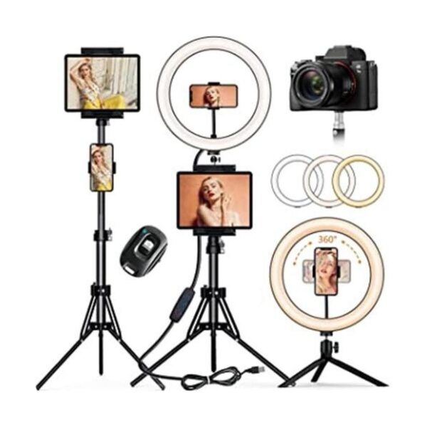 Anillo de luz para selfie de 12 pulgadas con soporte para_1