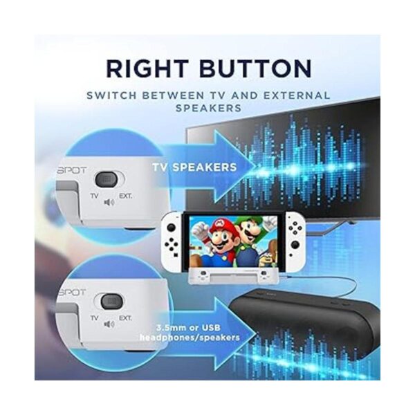 HomeSpot Base de TV blanca con Ethernet para Nintendo_2