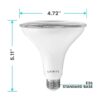 Luxrite Paquete de 6 bombillas LED PAR38 para exteriores_4