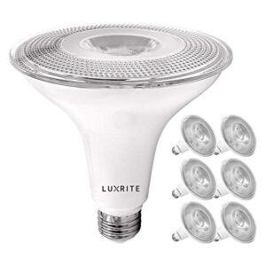 Luxrite Paquete de 6 bombillas LED PAR38 para exteriores_1
