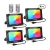 MEIKEE Paquete de 4 luces LED RGB de inundación_1
