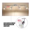 DLLT Kit de iluminación de pista de 4 luces lámpara