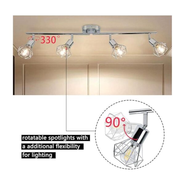 DLLT Kit de iluminación de pista de 4 luces lámpara