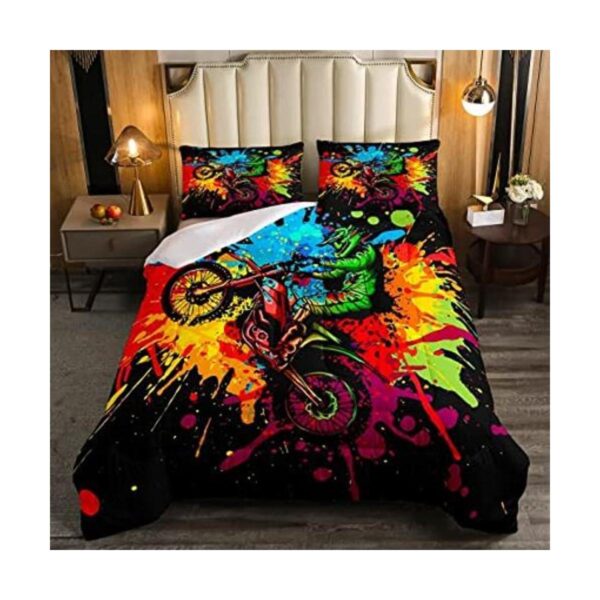 Erosebridal Juego de ropa de cama de motocross para niños_1