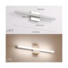 Combuh Luz LED de tocador de baño de 24 pulgadas 14 W_3