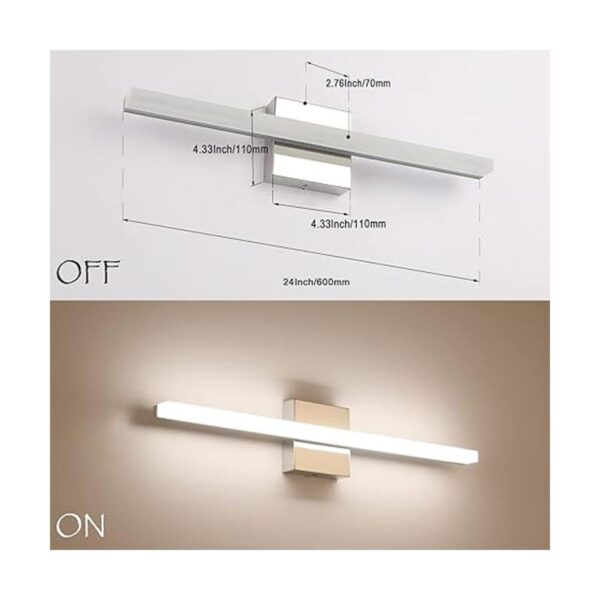 Combuh Luz LED de tocador de baño de 24 pulgadas 14 W_3