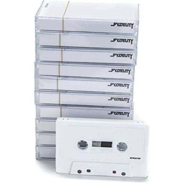 FYDELITY Cinta de casete cromada blanca nieve para grabar_1