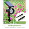 InnoGear Luces solares 2 en 1 impermeables 3 focos