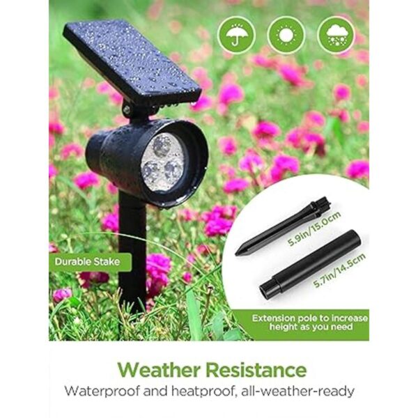 InnoGear Luces solares 2 en 1 impermeables 3 focos