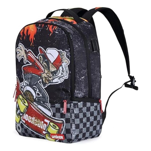 Mochila para laptop con puerto USB mochila de graffiti_1
