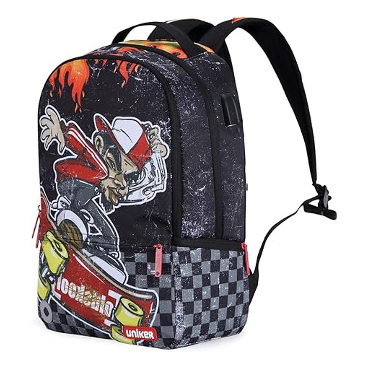 Mochila para laptop con puerto USB mochila de graffiti