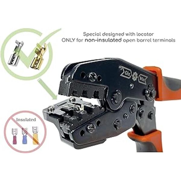 GIZWIZ Profesional trinquete Crimp herramienta con