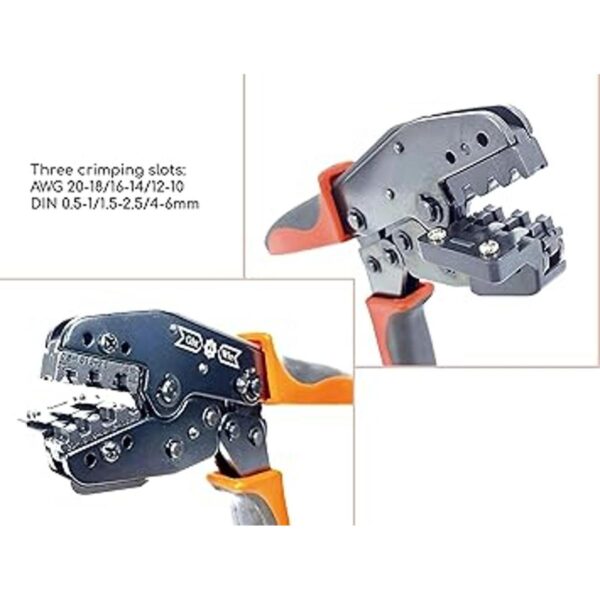 GIZWIZ Profesional trinquete Crimp herramienta con