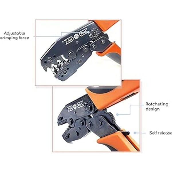 GIZWIZ Profesional trinquete Crimp herramienta con