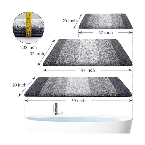 Kmat Tapete para baño de microfibra suave grande_2