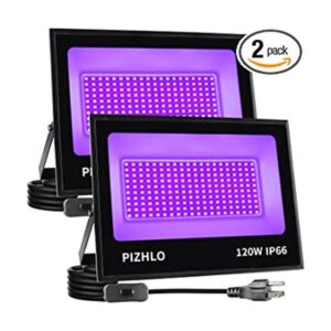 PIZHLO Paquete de 2 luces LED negras de 120 W luz negra_1