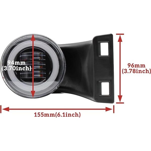 KEWISAUTO Luces antiniebla LED con anillo halo DRL para_2