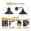 PTRWOROA Aplique de pared con sensor del atardecer al_4