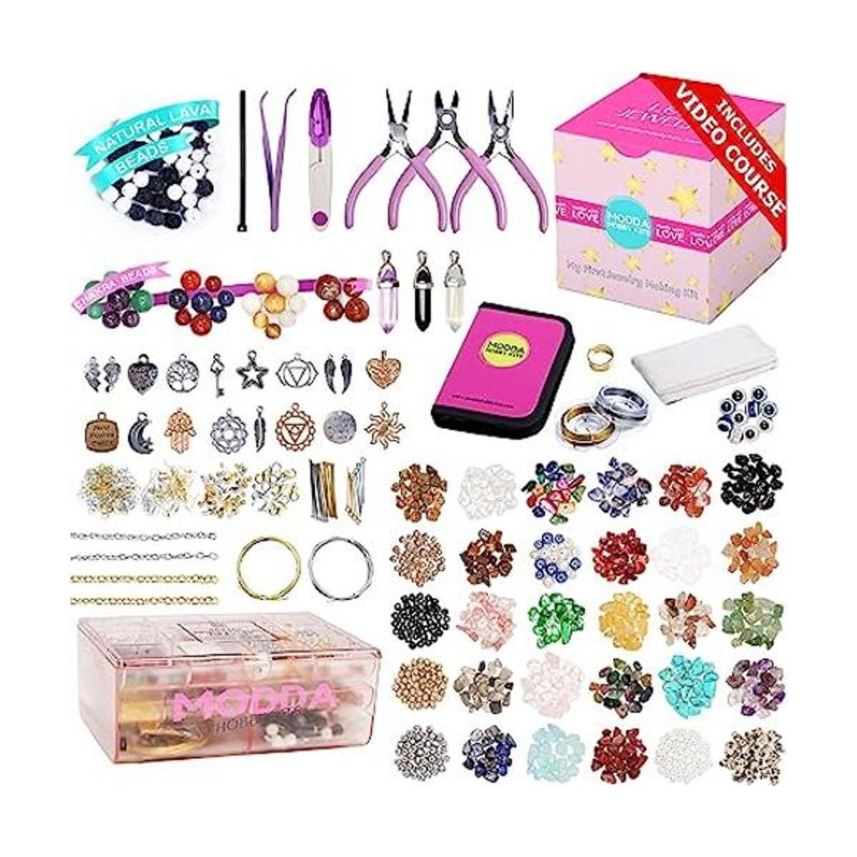 MODDA Kit de fabricación de joyas de piedra natural con