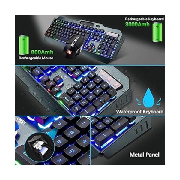 Teclado y ratón recargables tapa para tecla suspendida._4