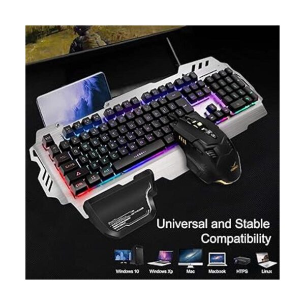 FENIFOX Teclado y mouse para juegos con retroiluminación