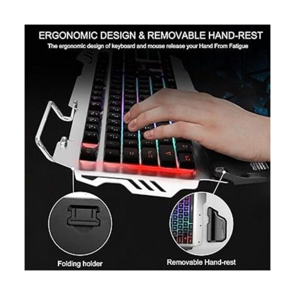 FENIFOX Teclado y mouse para juegos con retroiluminación