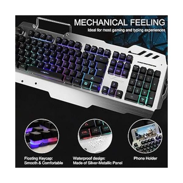 FENIFOX Teclado y mouse para juegos con retroiluminación