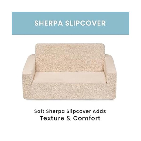 Delta Children Cozee Sofá convertible 2 en 1 de sherpa_5