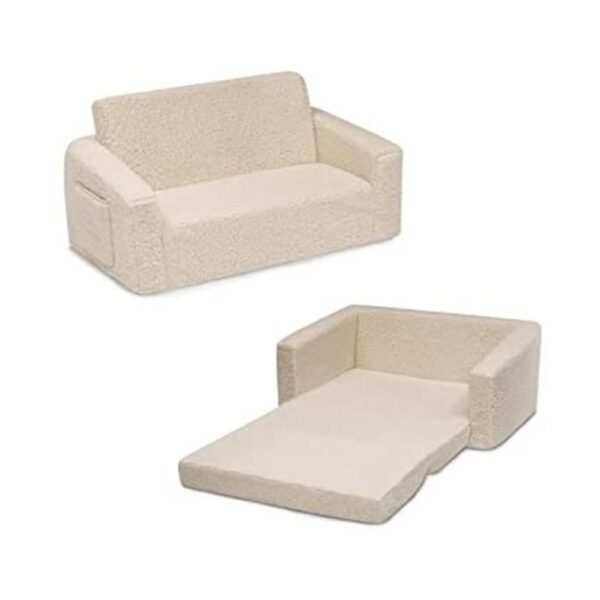 Delta Children Cozee Sofá convertible 2 en 1 de sherpa_1