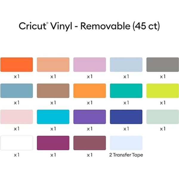 Cricut Vinilo removible muestra todo hojas de vinilo de