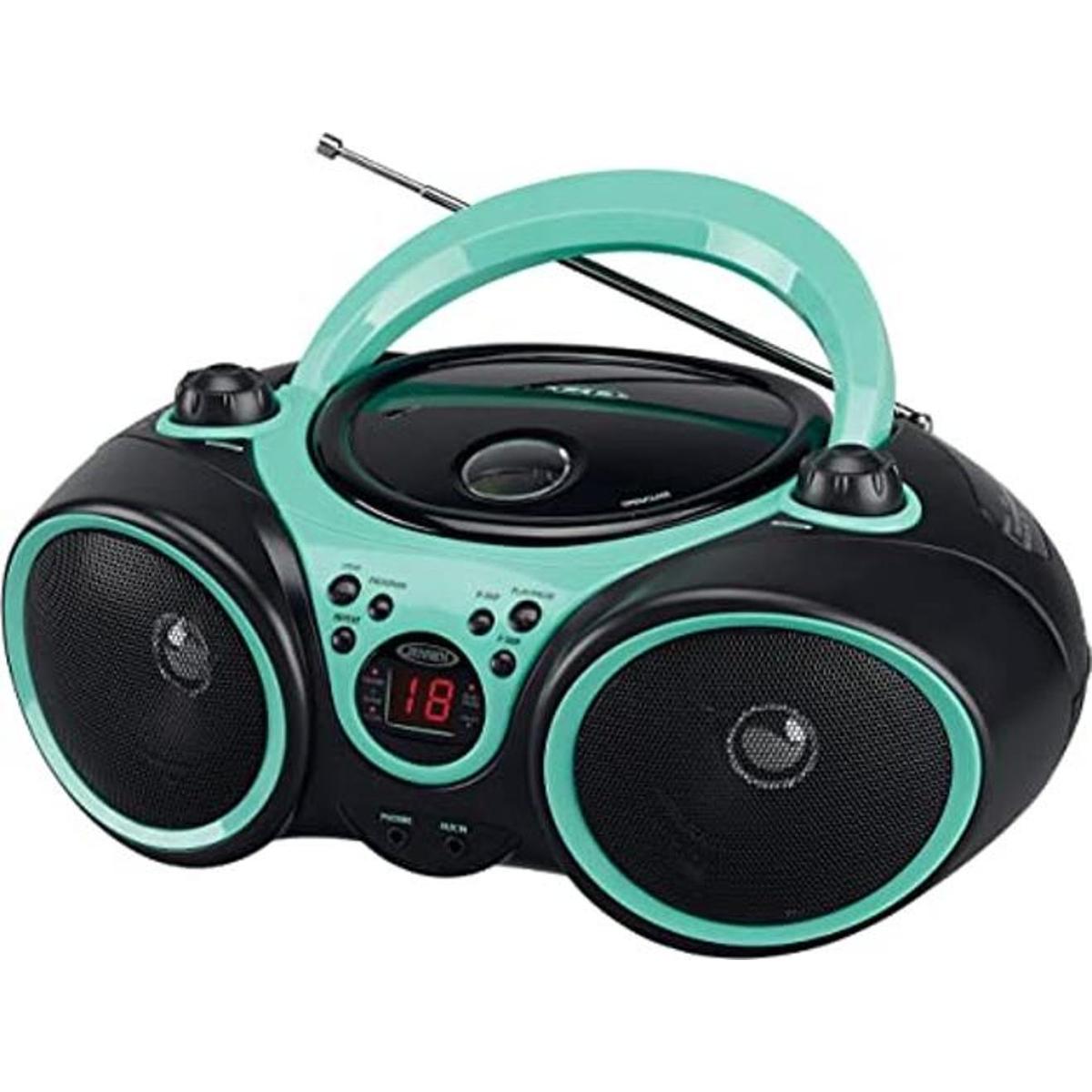 Jensen CD490TE Reproductor de CD estéreo portátil Boombox