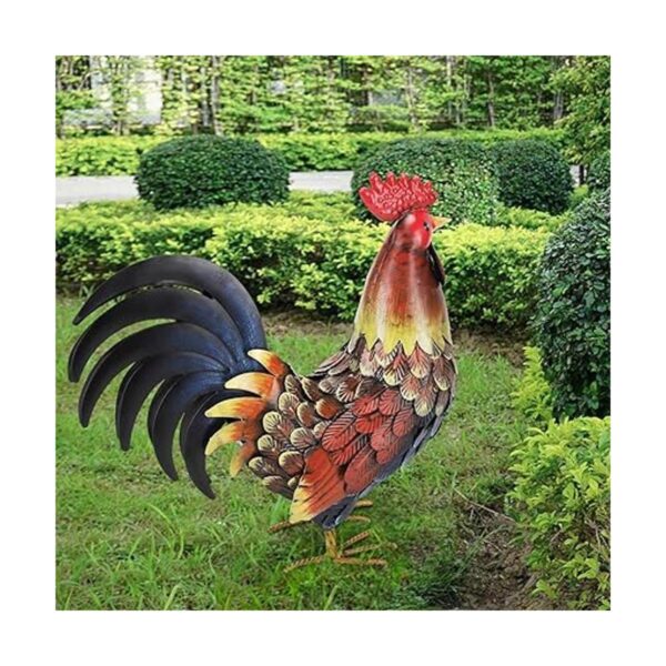 Decoración de gallo para jardín estatua de pollo para_2