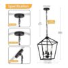 Lámpara colgante de 4 luces lámpara de techo industrial_2