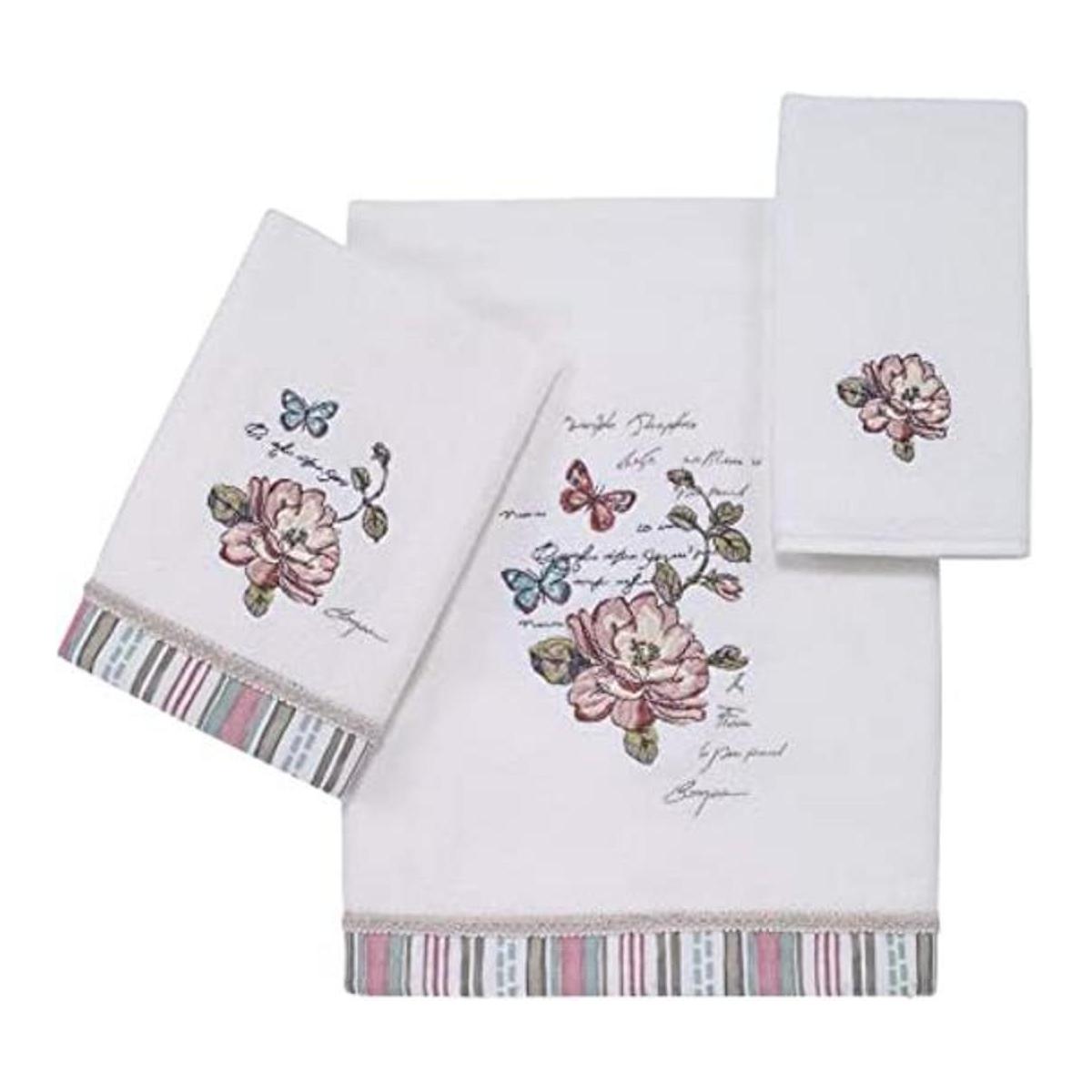 Juego de toallas de jardín de mariposas de 3 piezas