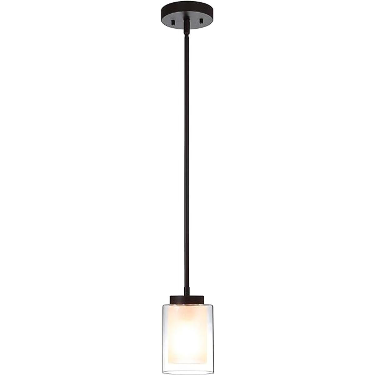 Lámpara de pared para baño con pantalla de cristal doble