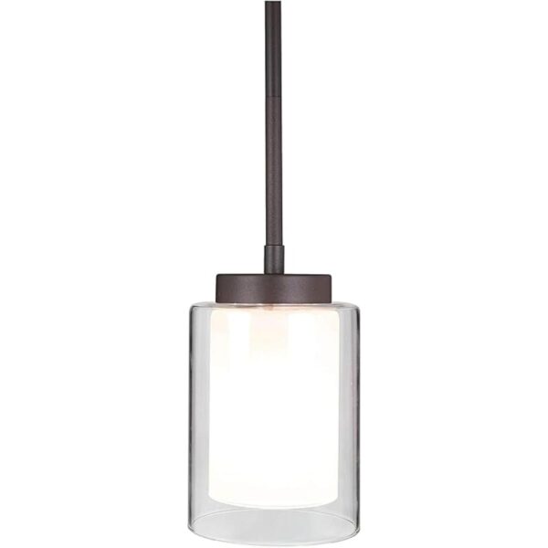 Lámpara de pared para baño con pantalla de cristal doble