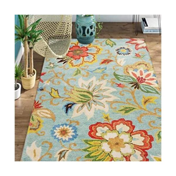 Lahome Collection Alfombra moderna de área floral 3 x 5