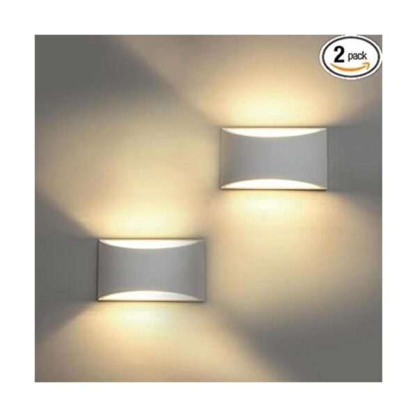 Moderno juego de 2 lámparas de pared LED de 7 W blanco_1
