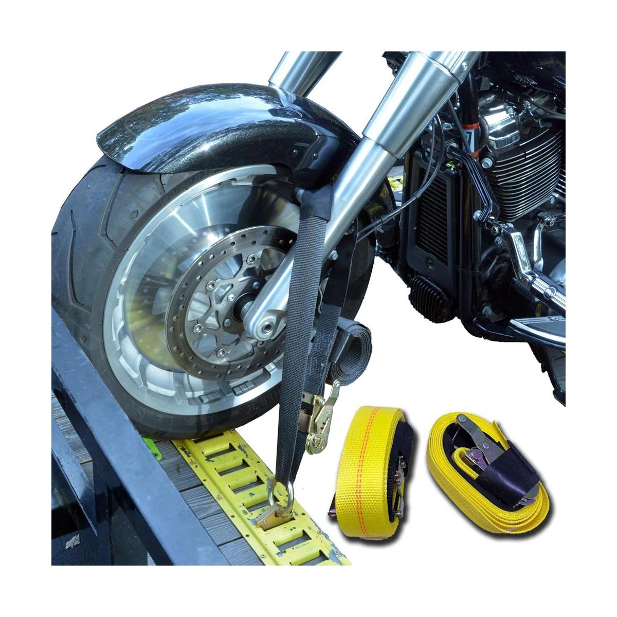 Correas de amarre para motocicleta paquete de 2 Banda