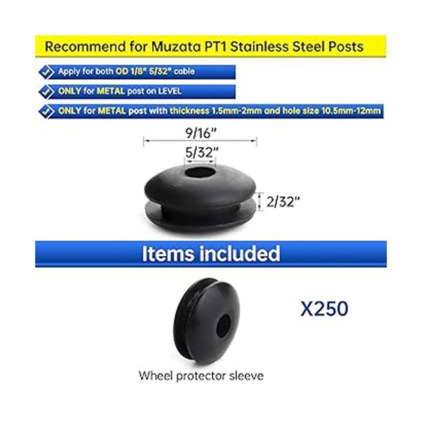 Muzata Paquete de 250 fundas protectoras de rueda de 18_2