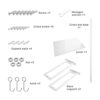 Estante para horno microondas de montaje en pared para_2