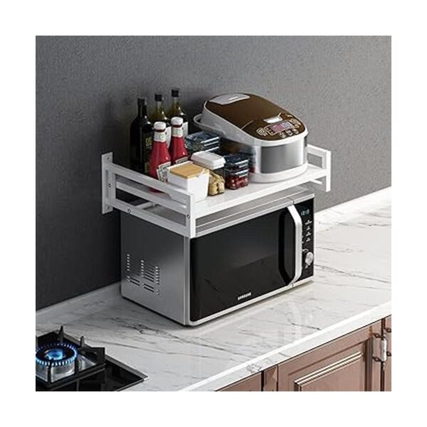 Estante para horno microondas de montaje en pared para_4
