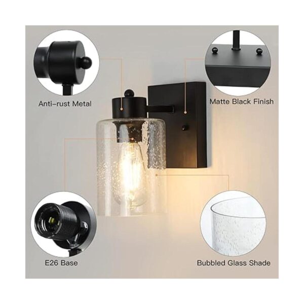 Depuley 1 lámpara de pared color negro mate de luz_4