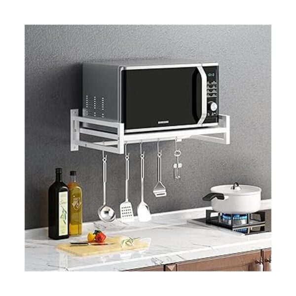Estante para horno microondas de montaje en pared para_6